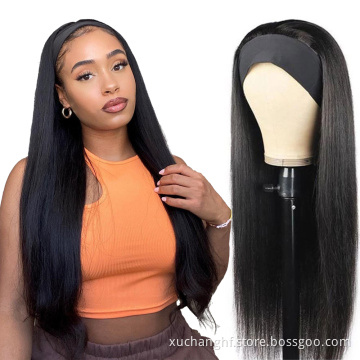 Wholesale Remy Human Hair Headband Wig,Headband Wig Human Hair For Black Women,150% 180%Density Curly Headband Human Hair Wig
